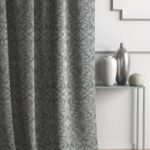 Duplin Scroll Door Curtain – Limestone Grey (7 ft)