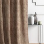 Selenic Textured Door Curtain – Warm Brown (7 ft)