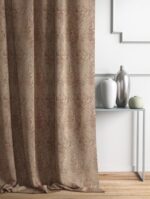 Selenic Textured Door Curtain – Warm Brown (7 ft)