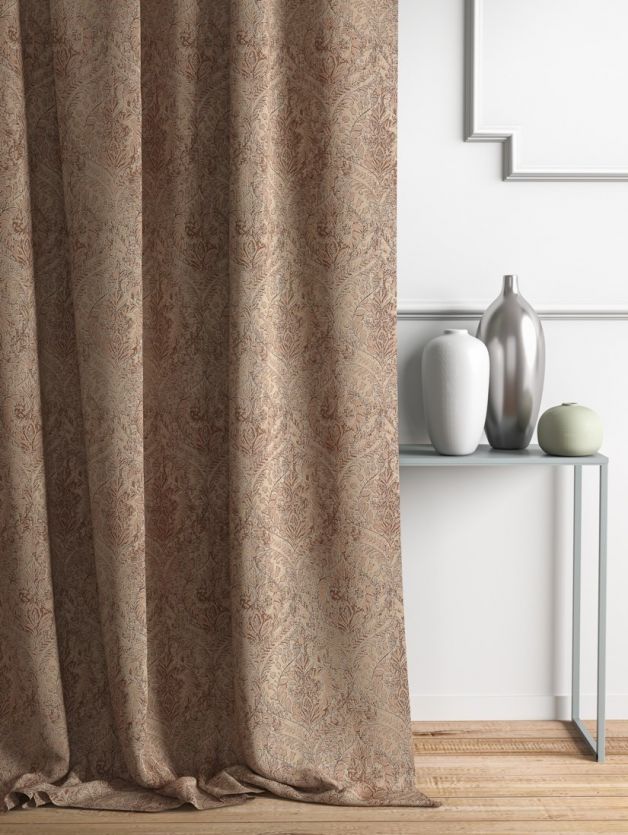172732_1_PicarioBig Selenic Textured Door Curtain – Warm Brown (7 ft) - Image 1