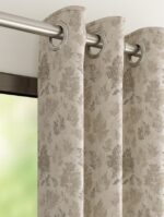 Maurier Floral Window Curtain – Soft Beige (5.25 ft) - Image 2