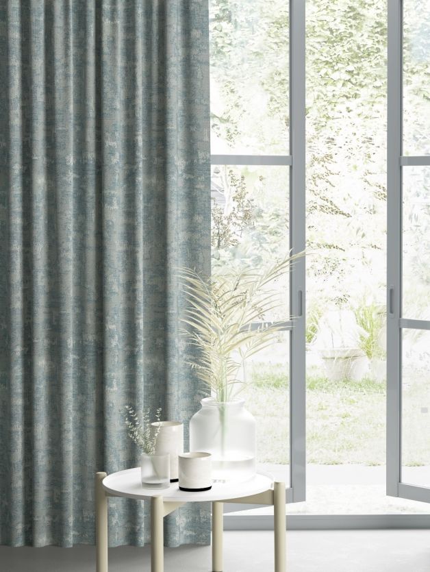 173195_1_PicarioBig Zendo Textured Door Curtain – Dusty Blue (7 ft) - Image 1