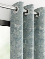 Zendo Textured Door Curtain – Dusty Blue (7 ft) - Image 2