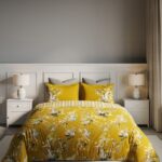 Floral Bliss Double Bedsheet Set – Ceylon Yellow (3 Pcs)