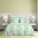 Zahra Double Bedsheet Set – Dusty Aqua (3 Pcs)
